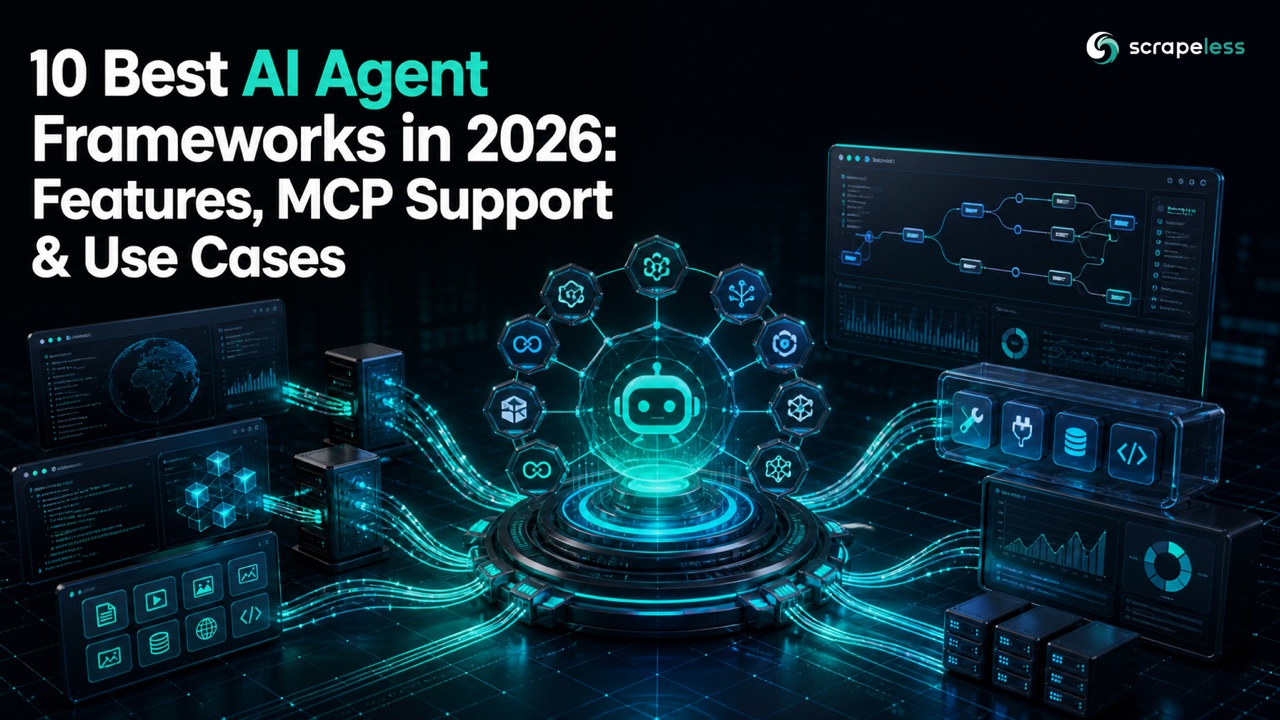 AI agent framework orchestration hub comparing MCP tools, state, deployment, and observability