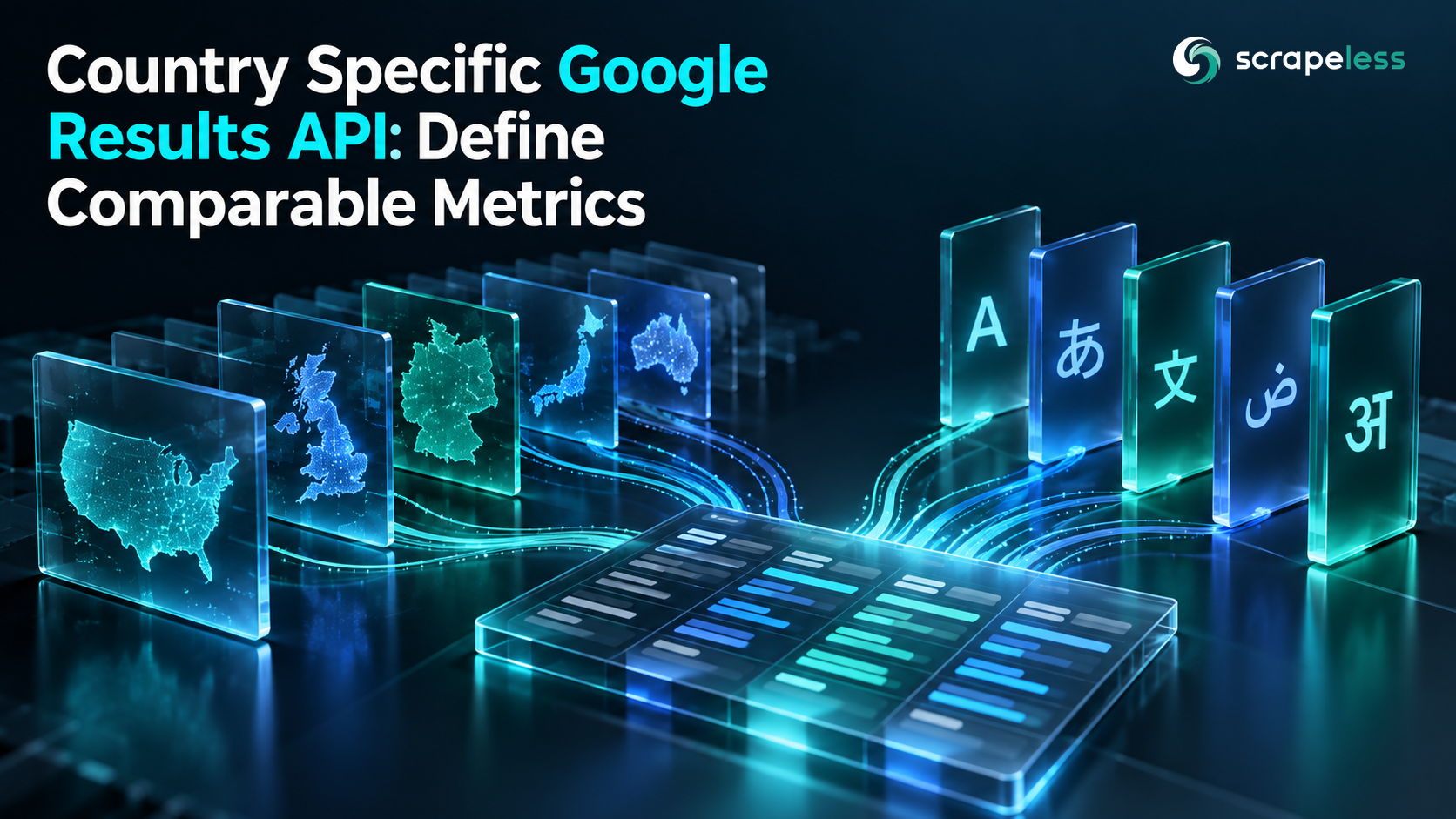 API de Resultados do Google Específicos por País: Definir Métricas Comparáveis ilustradas com evidências de pesquisa e controles de decisão