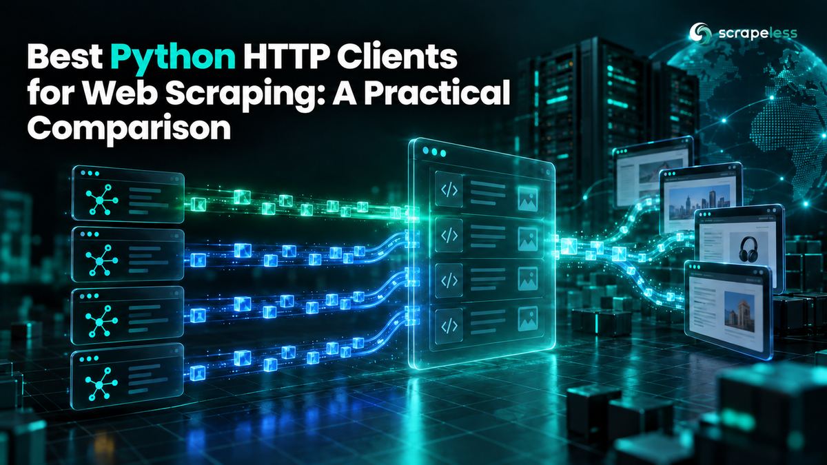Four parallel streams of HTTP request packets pass through a shared glass response panel, with one clear synchronous lane and grouped asynchronous lanes.
