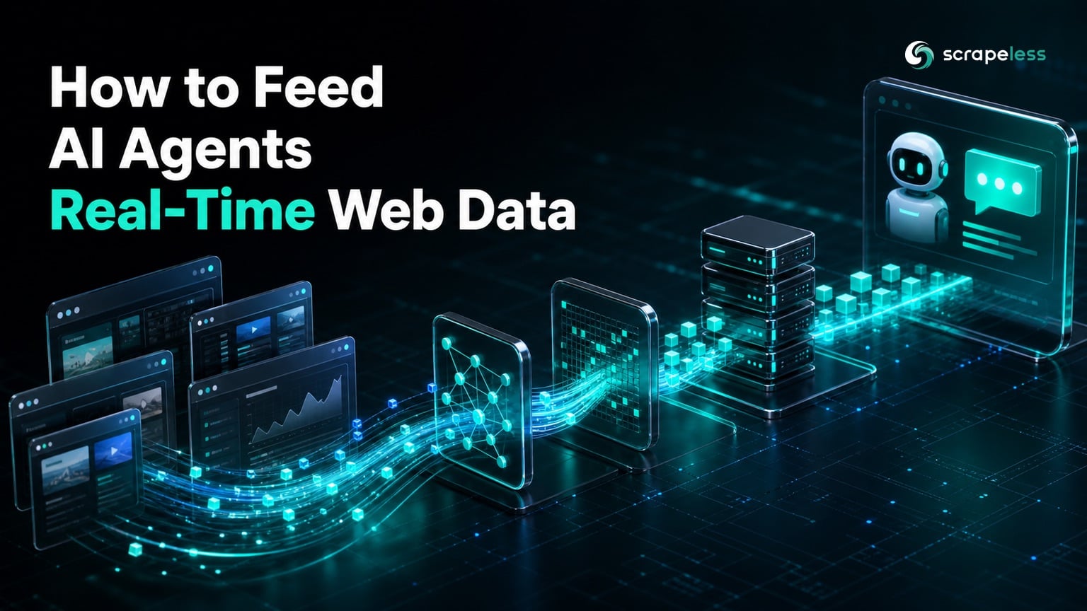 Real-time web data pipeline feeding validated content to AI agents