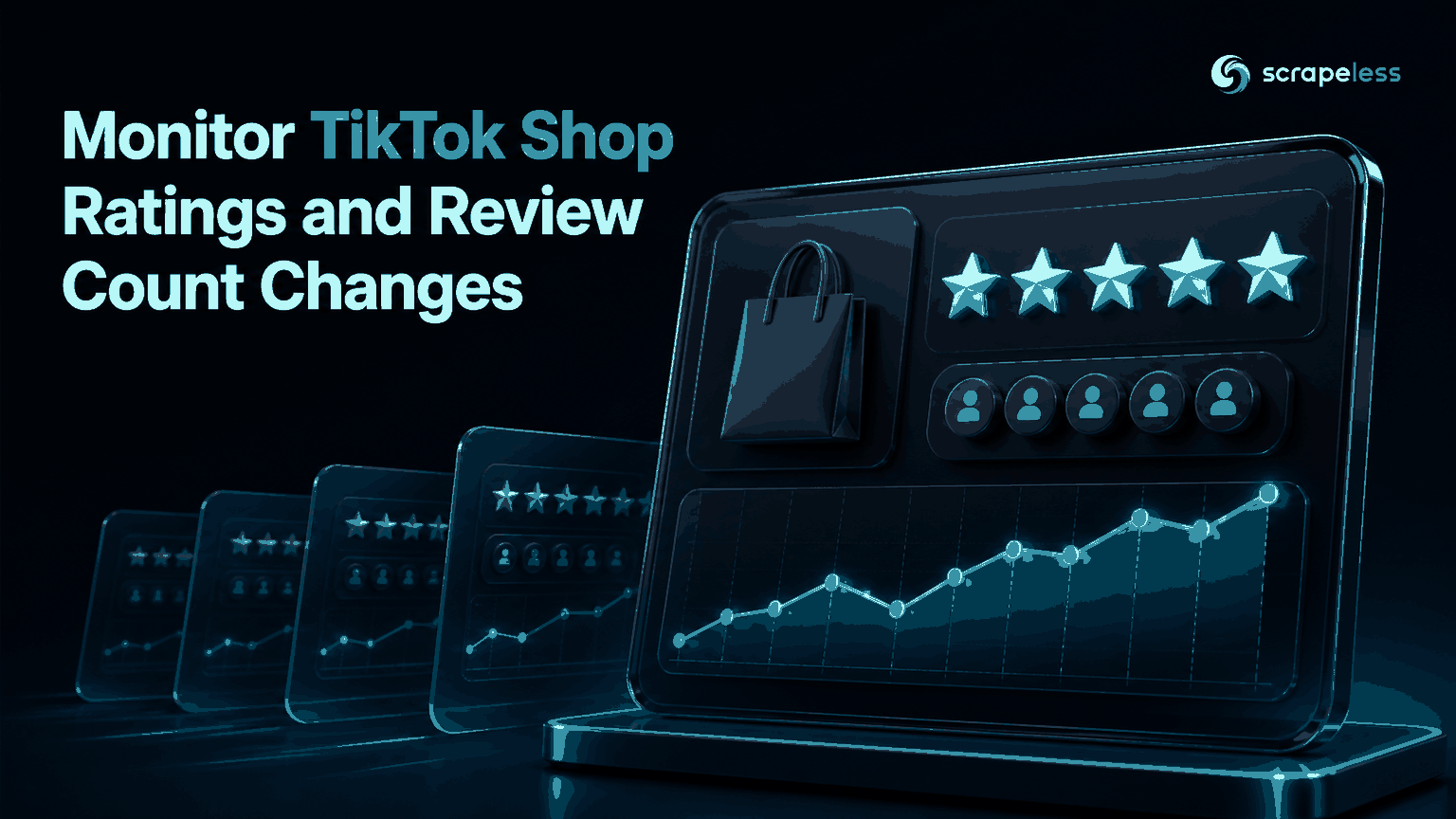 Tabela de monitoramento de classificação da TikTok Shop com alterações na classificação e contagem de avaliações