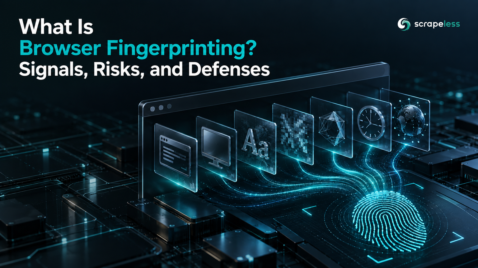 Browser fingerprint signals across device, graphics, locale, and network layers